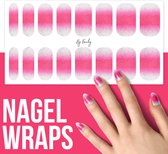 By Emily - Nagel wrap - Icey Pink | 16 stickers | Nail wrap | Nail art | Trendy | Design | Nagellakvrij | Eenvoudig | Nagel wrap | Nagel stickers | Folie | Zelfklevend | Sjablonen