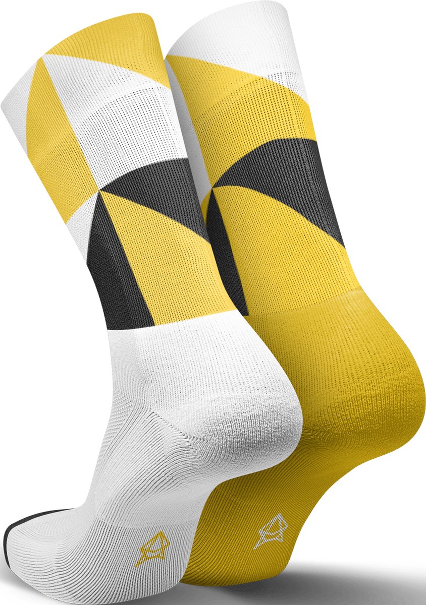 Incylence Running Sock Polygons Yellow