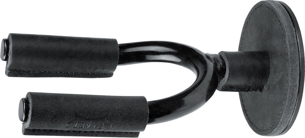 Levy's LVY-FGHNGR-BKBK Black Forged Guitar Hanger with Black Leather