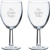 Gegraveerde wijnglas 24,5cl De Leafste Pake-De Leafste Beppe