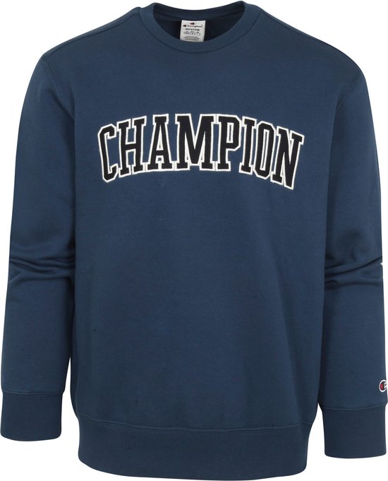 Champion - Sweater Logo Navy - Heren - Maat L - Regular-fit