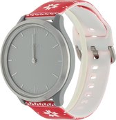 Bandje Voor Polar Print Sport Band - Kerst Kerstster Rood (Veelkleurig) - Maat: 20mm - Horlogebandje, Armband