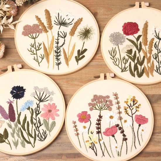 Mini Borduurset Bloem - incl. Naald en Draad ... | Speelgoed