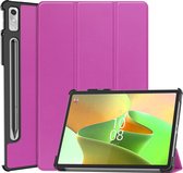 Hoesje Geschikt voor Lenovo Tab P11 Pro Hoes Case Tablet Hoesje Tri-fold Met Uitsparing Geschikt voor Lenovo Pen - Hoes Geschikt voor Lenovo Tab P11 Pro Hoesje Hard Cover Bookcase Hoes - Paars