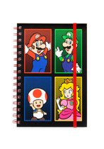 Super Mario - 4 couleurs - Cahier à spirale A5