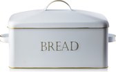 Cookini Vintage Broodtrommel - Brood Bewaartrommel - Keuken - Metaal - Vers Brood - Retro - Wit