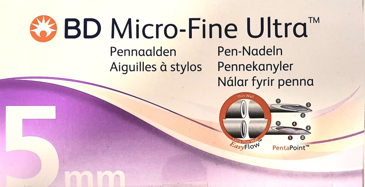 BD Micro-Fine Pennaald 31g 5mm 100 stuks