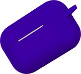 Hoes Geschikt voor Airpods Pro Hoesje Cover Silicone Case Hoes - Donkerblauw