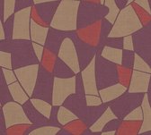 GRAFISCH BEHANG | Modern - bruin rood violet - A.S. Création Antigua