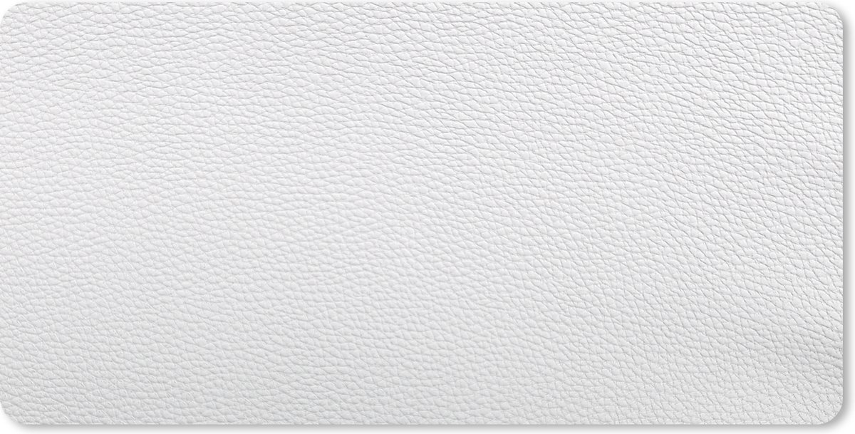 Muismat XXL 100x50 cm - Bureau onderlegger - Bureau mat Leer - Structuur - Lederlook - Wit - Bureaumat - Gaming mousepad xl - Bureaulegger groot - Computer deskmat