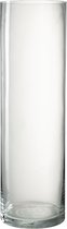 J-Line Vaas Cylinder Eca Glas Transparant - Bloemenvaas 52.00 cm hoog