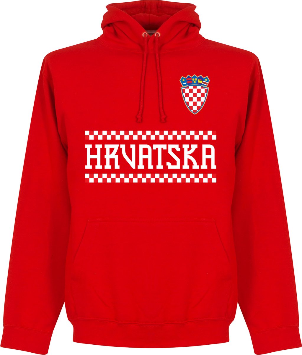 Kroatië Team Hoodie - Rood - Kinderen - 116