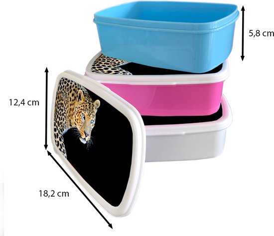 Boîte à lunch Bleu - Boîte à lunch - Boîte à pain - Panthère - Chasse - Blauw - Zwart cm - Enfants - Garçon - Cadeau Sinterklaas - Distribution de cadeaux pour enfants - Cadeaux chaussures Sinterklaas