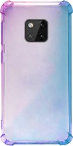 ADEL Siliconen Back Cover Softcase Hoesje Geschikt voor Huawei Mate 20 Pro - Kleurovergang Blauw Paars