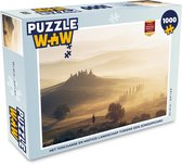 Puzzel Toscane - Mist - Zon - Legpuzzel - Puzzel 1000 stukjes volwassenen
