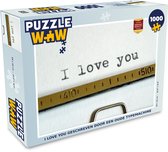 Puzzel I love you geschreven door een oude typemachine - Legpuzzel - Puzzel 1000 stukjes volwassenen
