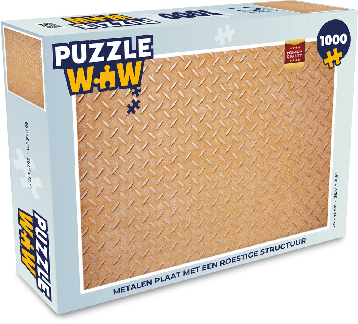 Puzzle Plaque en métal avec une structure rouillée - Puzzle