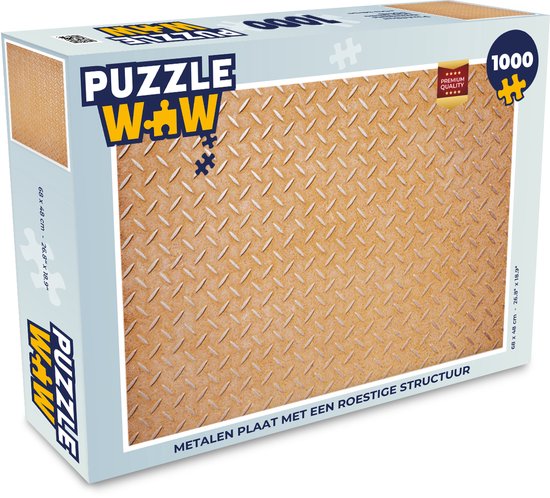 Puzzel Metalen plaat met een roestige structuur - Legpuzzel - Puzzel 1000  stukjes... | bol.com