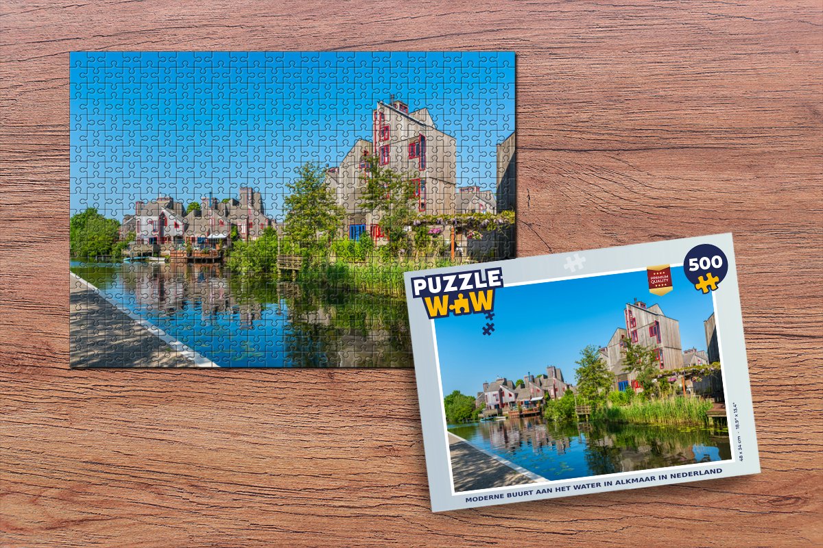 Puzzel Alkmaar - Nederland - Huizen - Legpuzzel - Puzzel 500 stukjes