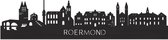 Skyline Roermond Zwart hout - 80 cm - Woondecoratie - Wanddecoratie - Meer steden beschikbaar - Woonkamer idee - City Art - Steden kunst - Cadeau voor hem - Cadeau voor haar - Jubileum - Trouwerij - WoodWideCities