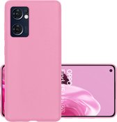 OPPO Find X5 Lite Case Back Cover Housse en Siliconen - Rose clair