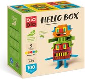 Bioblo Bouwset - Hello Box Rainbow-Mix met 100 stenen