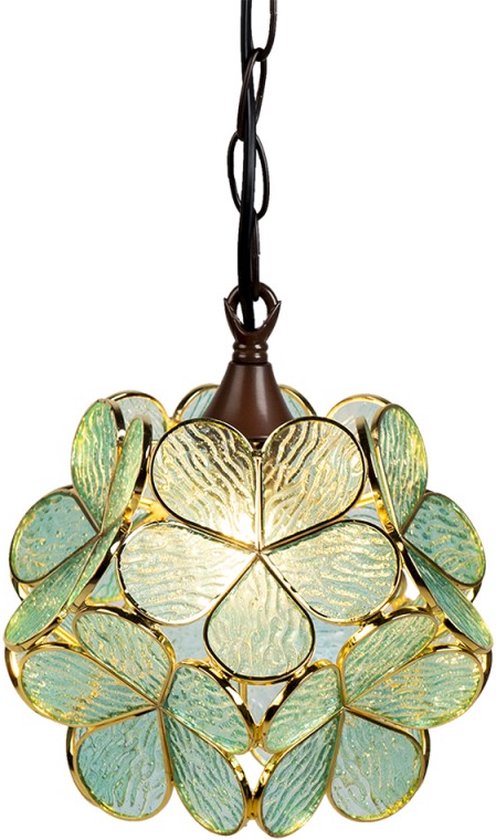 Lampe suspendue Tiffany Plombs /90 cm Lampe suspendue en Glas vert Table à manger Lampes Suspensions Salle à manger Glas