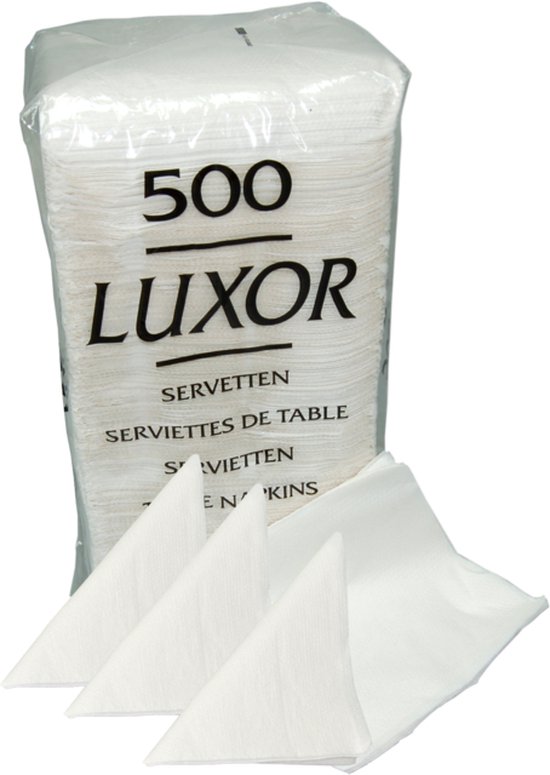 Servet - papier - 33x33cm - wit - 500 stuks | bol.com
