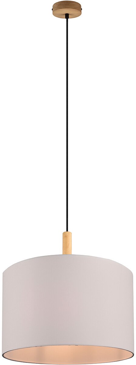 LED Hanglamp - Trion Kiblon - E27 Fitting - 1-lichts - Rond - Mat Bruin - Hout
