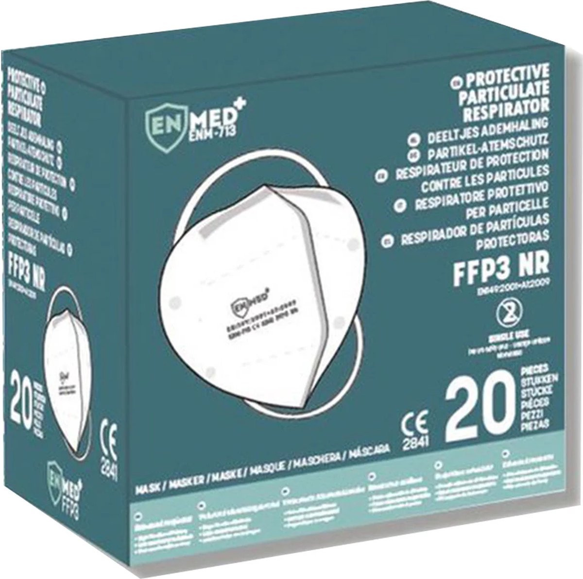 FFP3 PROTECTIVE PARTICULATE RESPIRATOR- 20 Pcs BOX - WHITE