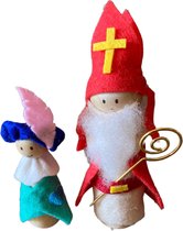 Sint en Piet pop setje - decoratie I**Nu GRATIS extra Pietje!!**