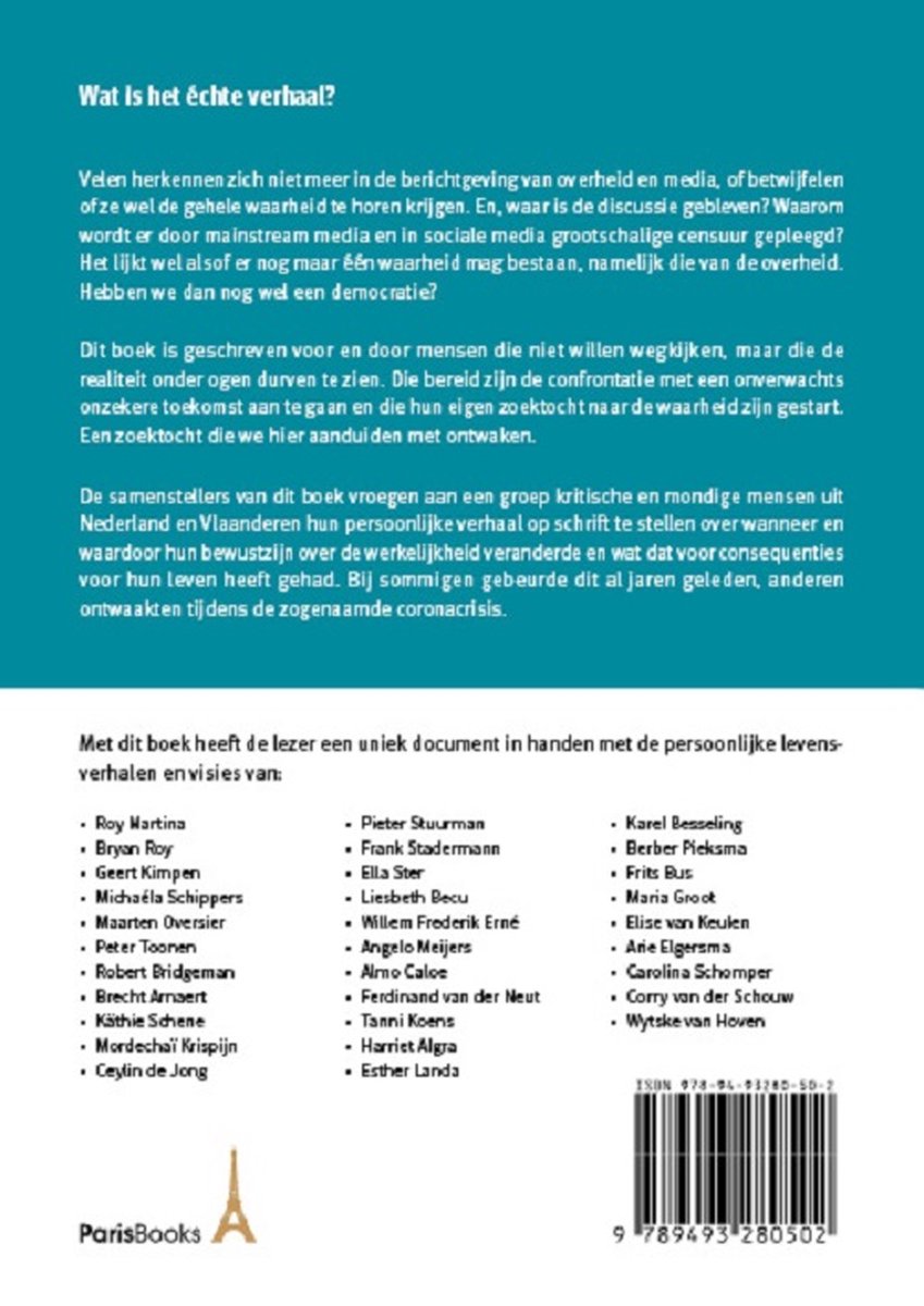 Ontwijken of ontwaken - back cover