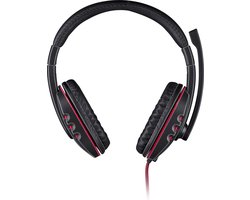 No Fear Gaming Headset - 1.5 M Kabel - 40 MM Drivers - Opvouwbare Microfoon - Over-Ear Ontwerp - Stevig en Comfortabel - Zwart/Rood