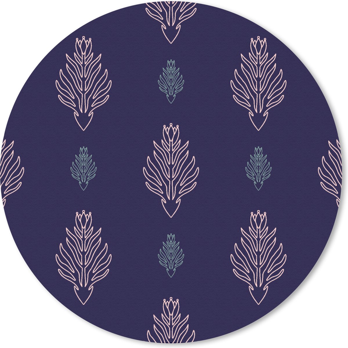 Muismat rond 30x30 cm - Mousepad Art Deco - Contour - Patronen - Ronde muismatten