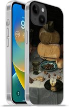 Apple iPhone 14 Plus - Coque souple - Nature morte aux fromages - Peinture de Floris Claesz. van Dijck - Coque de téléphone en Siliconen