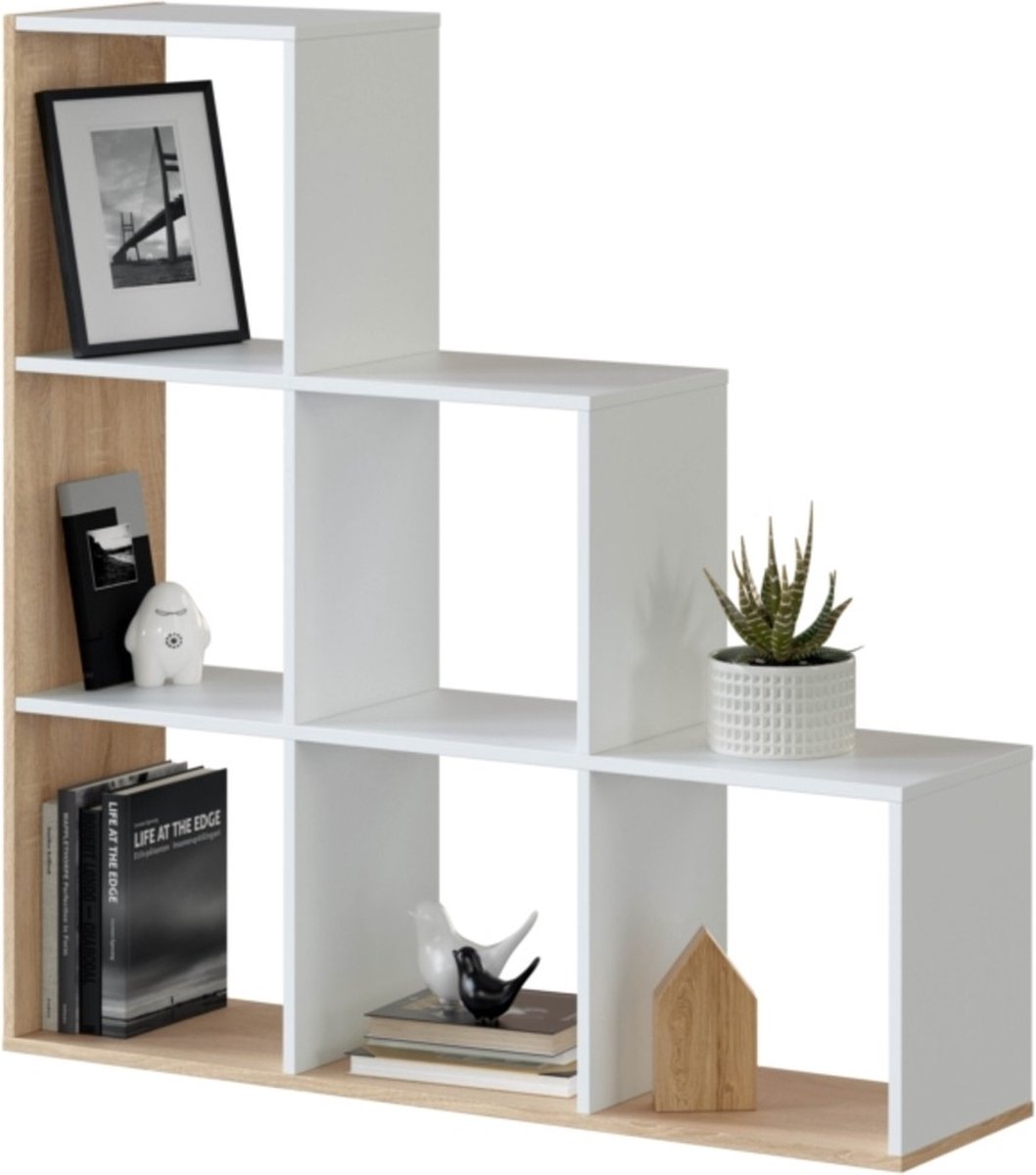 CALICOSY - Step trapkast met 6 vakken - H110 cm