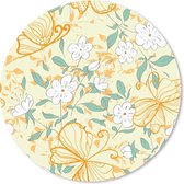 Muismat rond 20x20 cm - Mousepad Bloemen - Zomer - Patronen - Ronde muismatten