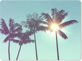 Muismat Groot - Palmbomen - Zomer - Zon - 40x30 cm - Mousepad - Muismat