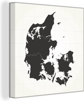 Illustration Zwart et blanc d'une toile Danemark noire 90x90 cm - Tirage photo sur toile (Décoration murale salon / chambre)