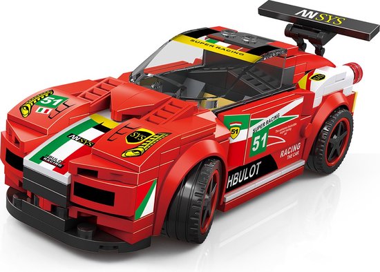 Luke - Race auto - Rood - 164 bricks - Bouwstenen - Compatibel met LEGO - speelgoed - f1 - formule 1 - volwassenen - Speed - Racewagen