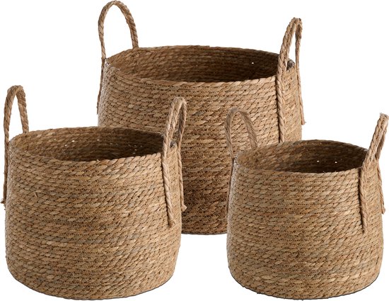 KidsDepot Opbergmanden Rond Kurv - Naturel (set van 3