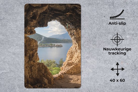 Tapis de bureau 40 x 60 cm - Tapis de souris - Water - Grotte - Nature - Paysage - Tapis de bureau XL - Protection de bureau - Tapis de souris Ordinateur