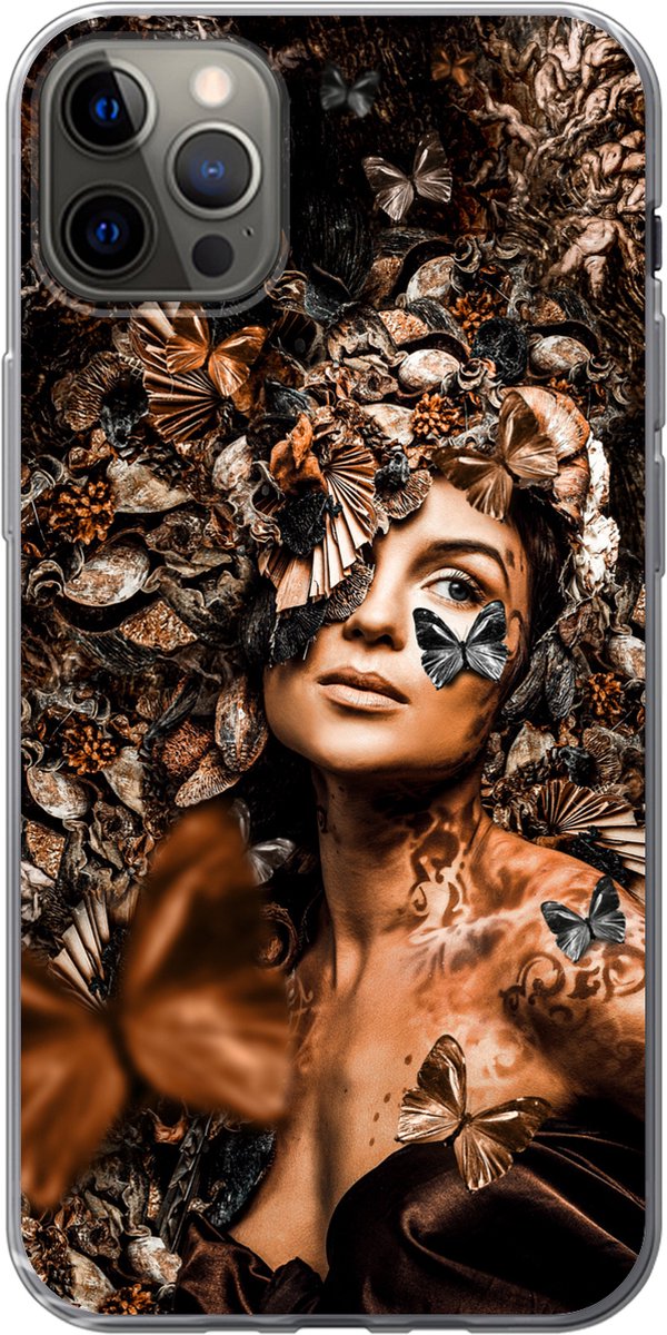 Telefoonhoesje Geschikt voor iPhone 13 Pro Max hoesje - Luxe - Vrouw - Collage - Siliconen Telefoonhoesje Telefoonhoesje