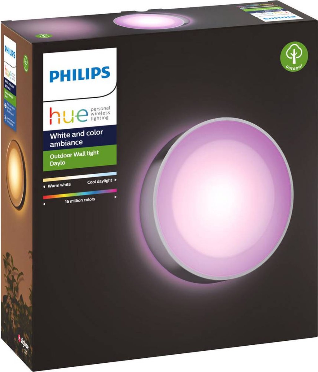 Philips Hue Daylo muurlamp - wit en gekleurd licht - roestvrij staal |  bol.com