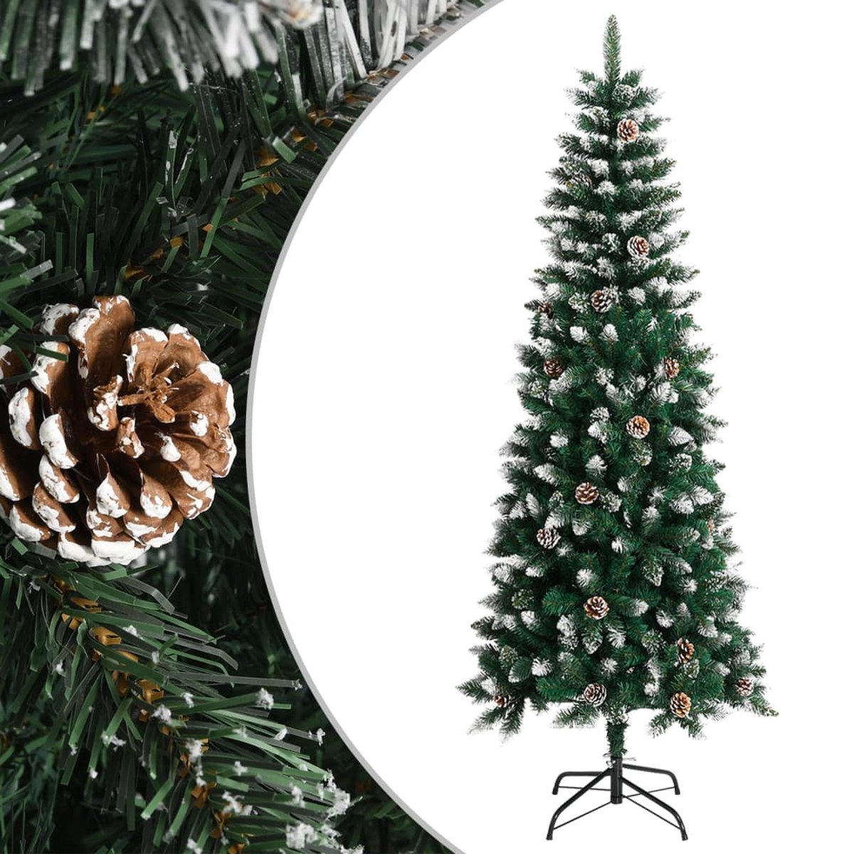 Prolenta Premium - Kunstkerstboom met standaard 210 cm PVC groen