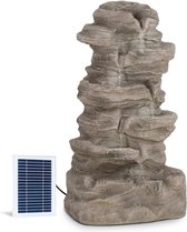 Fontaine solaire Stonehenge XL éclairage LED batterie lithium-ion polyrésine