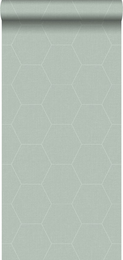 ESTAhome behang hexagon celadon groen - 148750 - 0,53 x 10,05 m