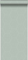 ESTAhome behangpapier hexagon celadon groen - 148750 - 0,53 x 10,05 m