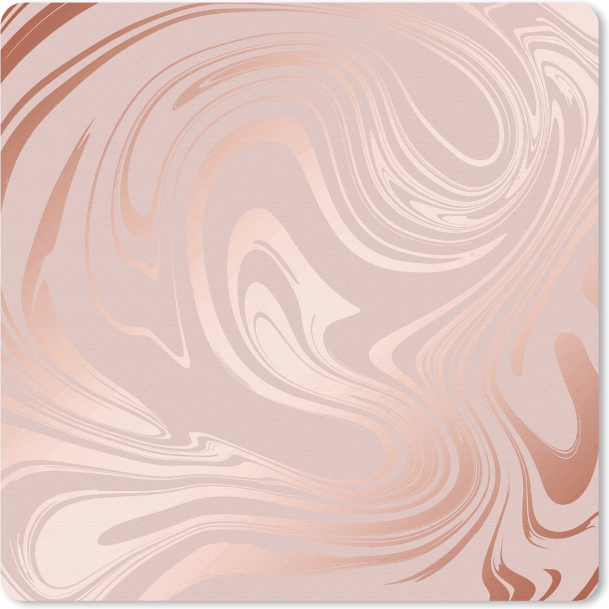 Muismat 30x30 cm - Mousepad Marmer - Roségoud - Luxe - Muismatten