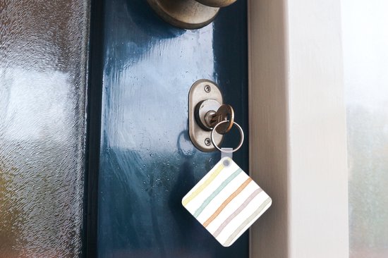 Porte-clés - Cadeaux - Ligne - Pastel - Arc-en-ciel - Motifs - Plastique
